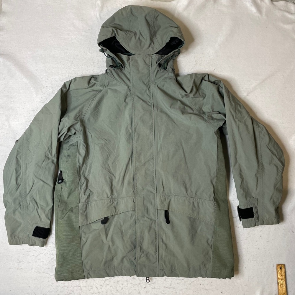 Nike ACG Clima-Fit Max 3‎ Outer Layer Hooded Jacket Mens Medium Green Gorpcore
